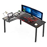 Eureka Ergonomic 61 inch L Shaped Desk, Home Office Gaming Computer Desk Corner Desk Table with Mouse Pad Easy Assembly, Left Side - Black