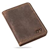 PEGAI Personalized Minimalist Wallet for Men | Personalized Leather Wallet | Bifold Wallet by PEGAI | KNOX (Chestnut)