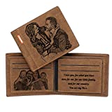 Custom Engraved Wallet,Personalized Photo RFID Wallets for Men,Husband,Dad,Son,Personalized Gifts