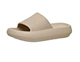 Cushionaire Women's Feather recovery pillow cloud slides sandal with +Comfort, Khaki 7
