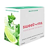 Sweetums Feminine Wipes For Women, Individually Wrapped - pH Balanced Biodegradable Flavored Intimate Wipes - Mojito, Pack of 10