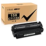 v4ink New Toner Cartridge Replacement for HP C7115X 15X C7115A 15A Q2613X 13X Toner to use for HP Laser printer 1200 1220 1300 1000 1005 1150 3300 3310 3320 3330 3380 Printers (Black, 1 Pack)