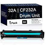 1 Pack Black 32A | CF232A Compatible Drum Unit Replacement for HP Laserjet Pro M203dn M203dw ; MFP M227sdn MFP M227fdn ; Ultra MFP M230sdn M230fdw Printers