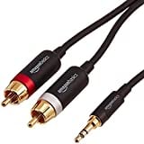Amazon Basics 3.5mm to 2-Male RCA Adapter Audio Stereo Cable, 8 Feet