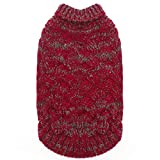 cyeollo Dog Sweater Turtleneck Knitted Dog Sweaters Soft Knitwear Warm Winter Small Dog Clothes Cats Apparel