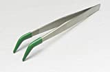 Tweezers Rubber Tips Bent TIP TWEEZER PVC Coated Tips Jewelry Bead Crafts Work