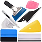 EHDIS Vinyl Wrap Tool Window Tint Kit 7 Pieces Vehicle Window Tinting Tools Car Glass Protective Film Wrapping Installation Set Included Vinyl Squeegees,Felt Squeegee, Film Cutting Knife with Blades