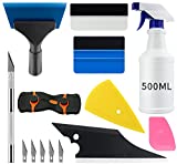 YXGOOD 9 Pcs Vehicle Car Window Tint Application Tools Kit Glass Protective Film Installing Tool Car Window Film Squeegee Auto Vinyl Wrap Installation Kit Squeegee for Vinyl (9)