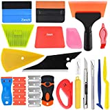 Zanch Window Tint Tools Vinyl Wrap Tool Kit Corner Shower Shank Card Felt Tinting Wrapping Squeegee Razor Scraper Cutter Knife Household Car PPF Glass Protective Film Installation Application Solution