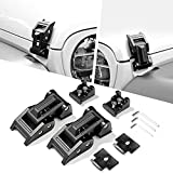 Seven Sparta Hood Latches Aluminum Hood Catch Compatible with Jeep Wrangler JK/JKU 2007-2017, JL/JLU 2018+ & Jeep Gladiator 2020+ (Black,1 Pair)