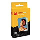 Kodak 2"x3" Premium Zink Photo Paper (100 Sheets) Compatible with Kodak PRINTOMATIC, Kodak Smile and Step Cameras and Printers