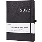 2022 Planner - Weekly, Monthly and Year Planner with Pen Loop, to Achieve Your Goals & Improve Productivity, Thick Paper, Inner Pocket, 8.5" x 11", Black