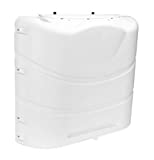 Camco Dual RV Propane Tank Cover | Fits 20lb or 30 lb Steel Double Tanks | Polar White (40559)