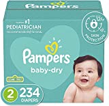 Diapers Size 2, 234 Count - Pampers Baby Dry Disposable Baby Diapers (Packaging & Prints May Vary)