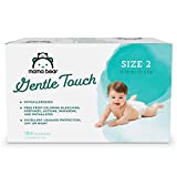 Amazon Brand - Mama Bear Gentle Touch Diapers, Hypoallergenic, Size 2, 184 Count (4 packs of 46), White