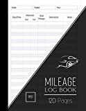 Mileage Log Book: Car Tracker for Business Auto Driving Record Books for Taxes Vehicle Expense