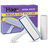 Haer Giant Lint Roller Extra Sticky for Pet Hair and Furniture, Large Jumbo Sized - 110 Total Sheets
