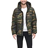 Levi's Men's Mid-Length Quilted Performance Hoody Puffer Jacket, Camouflage, Small