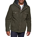 Levi's Men's Sherpa Lined 4-Pocket Military Jacket, Olive, Small