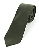 JEMYGINS 2.4" Cotton Necktie Green Mens Cashmere Wool Skinny Tie (19)