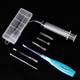 Airgoesinâ„¢ Upgraded Tonsil Stone Remover Tool or Earwax Removal, Blue, 5 Tips, Tonsillolith Pick Case + 1 Irrigator Fresh Breath Oral Rinse