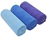 Sinland Microfiber Fast Drying Gym Towels Sports Fitness Workout Sweat Towels 3 Pack 16 inch X 32 inch