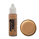 Photo Finish Professional Airbrush Makeup Foundation, airbrush makeup, water and sweat resistant, long-wearing, works with airbrush makeup kits (.5 fl oz, Medium Tan Matte)