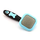 Slicker Brush, PETPAWJOY Dog Brush Gently Cleaning Pin Brush for Shedding Dog Hair Brush for Small Dogs Puppy Yorkie Poodle Rabbits Cats