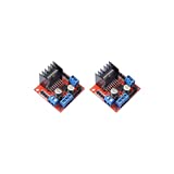 2Pack L298N Motor Drive Controller Board Module Dual H Bridge DC Stepper Compatible with Ar-duino Electric Projects, Smart Car Robot