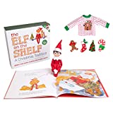 Elf On The Shelf Boy with Customizable Christmas Sweater Set - Blue Eyed Boy Elf w Book, Sweater, and Five Festive Holiday Outfit Decorations