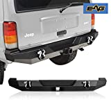 EAG Steel Rear Bumper with Hitch Receiver Fit for 1984-2001 Cherokee XJ