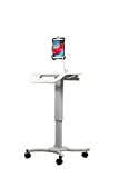 Rolling Medical Workstation – CTA Height-Adjustable Rolling Security Medical Workstation Cart for iPad 7th/ 8th/ 9th Gen 10.2”, iPad Pro 11”, iPad Air 4, Galaxy Tab S3, & 7-14” Tablets (QPAD-HRSW)