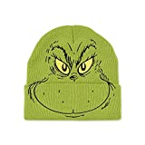 Dr. Seuss The Grinch Who Stole Christmas Beanie Hat Embroidered Character Green