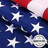 American Flag 4x6 Outdoor Heavy Duty - Premium US Flag 4x6 ft - 100% in USA, American Flags for Outside 4X6 USA Flag with Luxury Embroidered Stars and Brass Grommets (Premium 4X6 FT American Flag)