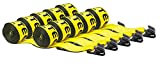 Mytee Products Winch Straps 4" x 30" Yellow Heavy Duty Tie Down w/Flat Hooks WLL# 5400 lbs | 4 Inch Cargo Control for Flatbed Truck Utility Trailer (10 Pack)