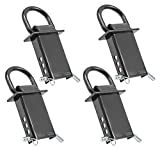 Mytee Products (4 Pack Heavy Duty Adjustable Trailer Stake Pocket D Ring w/ 1/2" Hitch Pin, Load Limit 5400 lbs & 4 Holes for Adjustment | Stake Pocket D-Ring Tie Downs Utility for Flatbed Trucks