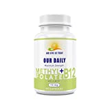L-Methylfolate 15 mg + B 12 (1000 mcg) - 60 Capsules - Methylated & Glycine - Boost Mood, Energy & Memory - Immune Support & Vitamin Supplement for Men & Women - Non-GMO, Vegetarian Capsules