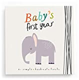 Lucy Darling Little Animal Baby Memory Book - First Year Journal Album To Capture Precious Moments - Milestone Keepsake For Boy Or Girl - Baby Shower Gift - Made In USA