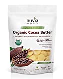 Nuvia Organics Cocoa Butter - 100% USDA Certified Organic, Wafer Form, Non-GMO, Unrefined, Gluten-Free, Food Grade, Edible, Keto, Vegan; 8oz