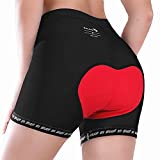 BALEAF Women's Bike Shorts 3D Padded 4" Cycling Underwear Bicycle MTB Liner Road Biking Spinning Lightweight Black XS