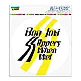 Graphics and More Bon Jovi Slippery When Wet Automotive Car Window Locker Circle Bumper Sticker
