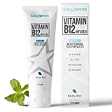 Cali White Flouride Free Natural Whitening Toothpaste, Infused with Vitamin B12 Teeth Whitening Toothpaste, Vegan, Triclosan Free, Peroxide Free, SLS Free, Pacific Mint, 4 Ounce (1 Pack)
