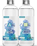 32oz Crystal Clear Epoxy Resin Kit Casting and Coating for River Table Tops, Art Casting Resin,Jewelry Projects, DIY,Tumbler Crafts, Molds, Art Painting, Easy Mix 1:1 Ratio