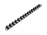 TEKTON 1/2 Inch Drive x 18 Inch Socket Rail, 15 Clips (Gray) | OSR23315