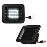 MbuyDIY LED License Plate Light Lamp Assembly Compatible with 2015-2020 F150 17-20 Raptor Smoke Lens 6000K White, Pack of 2