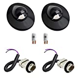 HERCOO LED License Plate Light Lens Lamp Socket Wiring Harness Black Housing Compatible with 1999-2015 F150 F250 F350 F450 F550 Super Duty Bronco Ranger Excursion Expedition
