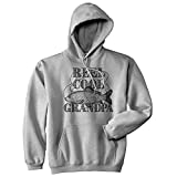 Reel Cool Grandpa Hoodie Funny Fishing Grandfather Graphic Novelty Sweatshirt (Heather Grey) - XXL