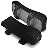 Office Chair Armrest Pads by Your Essentials, Ergonomic Office Chair Arm Pads, Memory Foam Arm Rest Pillow, Gaming Chair Arm Pads, Desk Chair Arm Covers Black