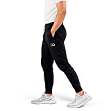 Contour Athletics Men's Joggers Cruise Sweatpants for Men with Zipper Pockets, Black, Large