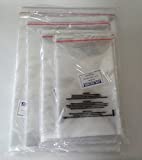 Uline 400 Piece Self Seal Suffocation Warning Combo Pack 1.5 Mil Poly Bags: 4 Sizes, 100 Each: 6x9, 8x10, 9x12, 11x14